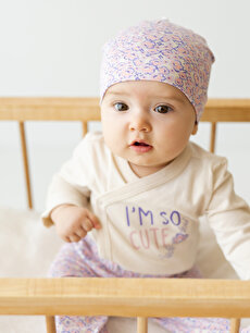 Envelope Collar Long Sleeve Printed Organic Cotton Baby Girl Suit ...