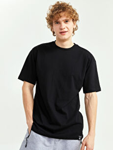 トップ Oversize Crew Neck Short Sleeve Combed Cotton Men's T-shirt ウェア