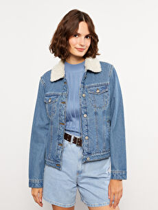 Shirt Neck Regular Long Sleeve Women s Rodeo Jean Jacket W2AE89Z8