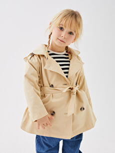 Hooded Long Sleeve Basic Baby Girl Trench Coat S31408Z1 G3N S31408Z1 G3N LC Waikiki