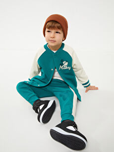 College Collar Long Sleeve Mickey Mouse Embroidered Baby Boy