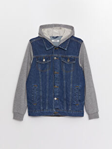 Jean jacket with hoodie boys outlet