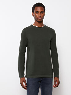 Thin crew neck sweater deals