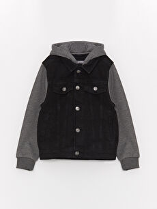 Jean jacket with hoodie boys discount