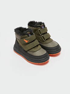Velcro Closure Fur Lined Baby Boy Boots W33692Z1 TJC W33692Z1