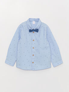 【新品、本物、当店在庫だから安心】 Long Sleeve Patterned Baby Boy Shirt and Bowtie 2-Pack Set その他