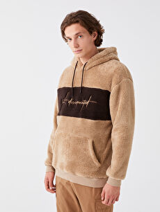 Hooded Long Sleeve Printed Plush Men s Hoodie W37070Z8 GJF W37070Z8 GJF LC Waikiki