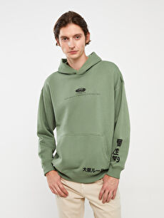 Long Sleeve Printed Men's Thick Hoodie -W38686Z8-GUY