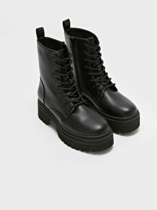 Oslo black chunky lace up boots sale