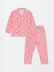 Girls button store through pyjamas