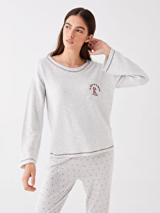 Fleece long sleeve pyjama top shop