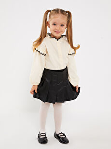 Leather Look Baby Girl Shorts Skirt and Pantyhose 2 Pack W3G453Z1 CVL W3G453Z1 CVL LC Waikiki