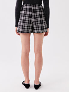 Waist Zipper Plaid Women's Tweed Skort -W3G741Z8-LKX
