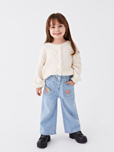 Girls denim trousers top