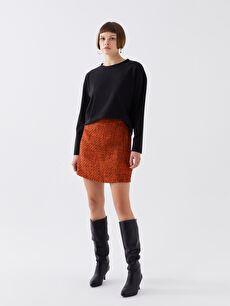 Tweed hotsell zipper skirt