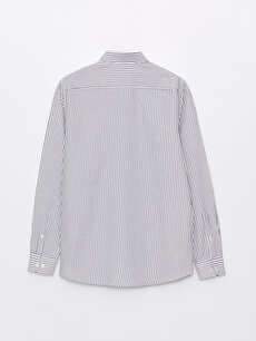 Slim Fit Long Sleeve Striped Dobby Men's Shirt -S40289Z8-MXH 