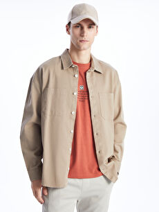 全国送料無料ギフト Relaxed -S47067Z8-HZZ Jacket Shirt Men's Sleeve Long Fit 化粧水/ローション