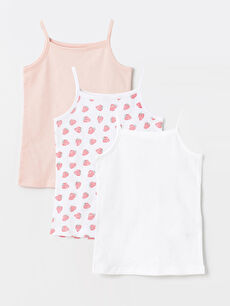 ガールズサイド 3点セット LC WAIKIKI Square Collar Strappy Baby Girls' Vest 3-pack