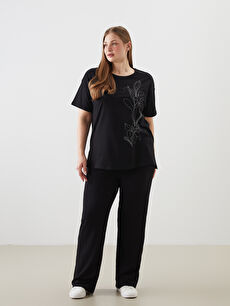 LC WAIKIKI Elasticated Waist Textured Women's Trousers