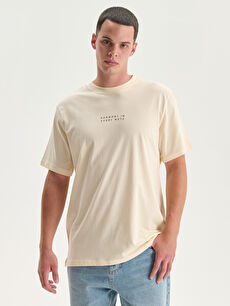 Crew Neck Printed Jersey Men's T-Shirt - XSIDE