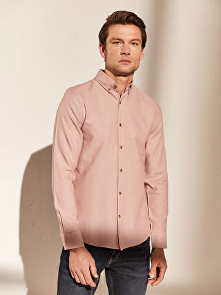 Pembe Slim Fit Basic Gomlek Lc Waikiki