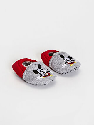 Gri Erkek Bebek Mickey Mouse Lisansli Yurume Oncesi Ev Ayakkabisi 0wj070z1 Rkk Lc Waikiki