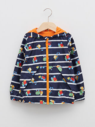 Hooded Long Sleeve Printed Baby Boy Zippered Coat -S20587Z1-LGS -  S20587Z1-LGS - LC Waikiki