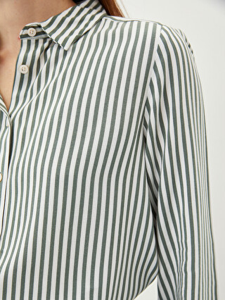 LCW CLASSIC Front Button Closed Striped 