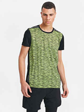Yesil Desenli Aktif Spor Tisort Lc Waikiki