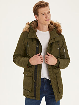 Haki Kapusonlu Uzun Boy Parka Lc Waikiki
