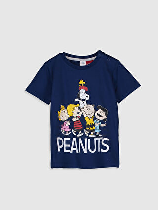 Lacivert Erkek Bebek Snoopy Baskili Tisort Lc Waikiki