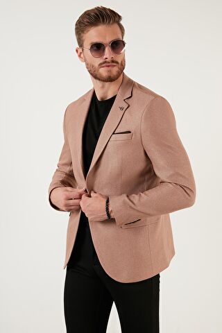 Buratti Buratti Slim Fit Tek Yırtmaçlı Düğmeli Blazer Ceket 2163763