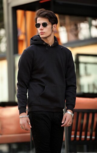Miron Basic Sweatshirt Regular Fit-Siyah