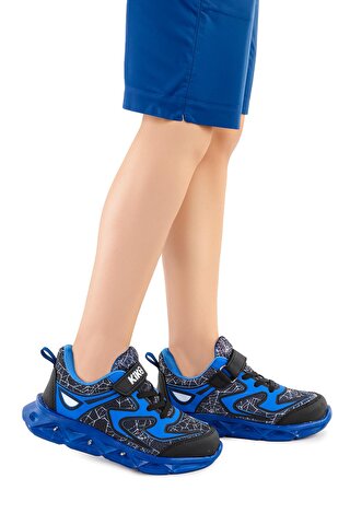 KİKO KİDS Spider Cırtlı Işıklı Erkek Çocuk Spor Ayakkabı