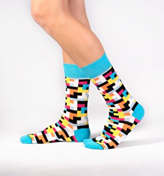 OZZY SOCKS Blok Desenli Çorap
