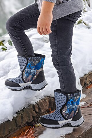 KİKO KİDS Cettu Cırtlı Termo Taban Erkek Çocuk Kar Bot Ayakkabı