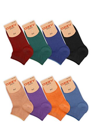 OZZY SOCKS 8 Çift Bambu Kadın Dikişsiz Patik Çorap 4 Mevsim Dayanıklı Topuk Ve Burun Açık renkler