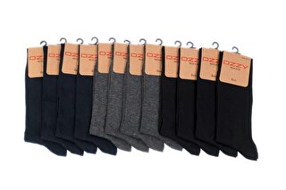 OZZY SOCKS 12 Çift Penye Dikişsiz Erkek Soket Çorap