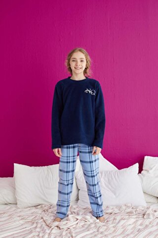 TOFİSA Kız Çocuk Mavi Pijama Takımı - 23928