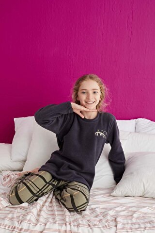 TOFİSA Kız Çocuk Haki Pijama Takımı - 23928