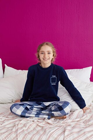 TOFİSA Kız Çocuk Lacivert Pijama Takımı - 23934