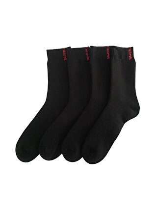 ÇORAP ÇEKMECESİ Kadın Termal Havlu Çorap Siyah 4'lü