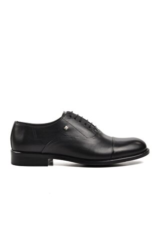 Fosco 7102 Siyah Erkek Hakiki Deri Klasik Ayakkabı