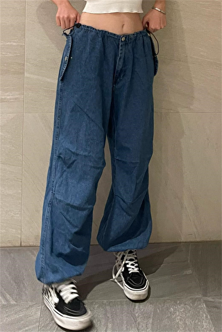 Touz Moda Mavi Tactical Gabardin Kumaş Pantolon