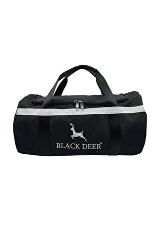 Black Deer Unisex Ayakkabı Bölmeli Spor Çantası,Omuz Askılı,Gym,Seyahat,Büyük Boy Spor Çantası Siyah