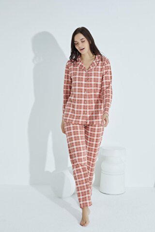 STRAWBERRY Pamuklu Düğmeli Pijama Takim 451 -62