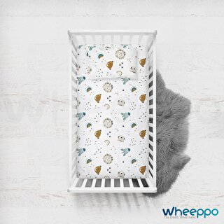 Wheeppo %100 Pamuk Ranforce Düz Çarşaf Seti - Zebra - 100x150+35x45