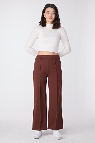 TOFİSA Düz Orta Kadın Kahverengi Pantolon - 23868