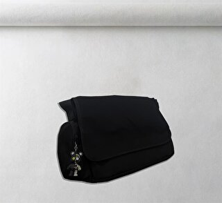 Touz Moda Streetwear Unisex Siyah Postacı Çantası