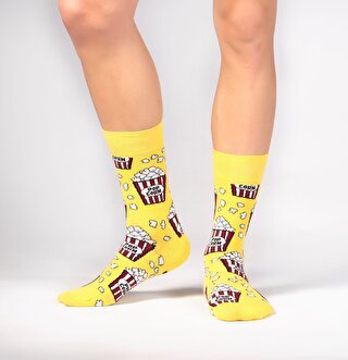 OZZY SOCKS Çiftler için 2 li POP CORN Desen Çorap